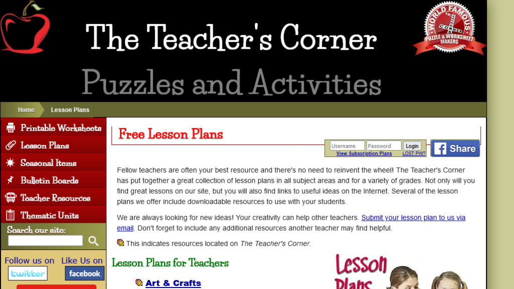 the-teacher-s-corner-lesson-plans-k-12-internet-resource-center