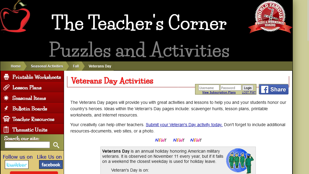 thumbnail: Veterans Day Activities