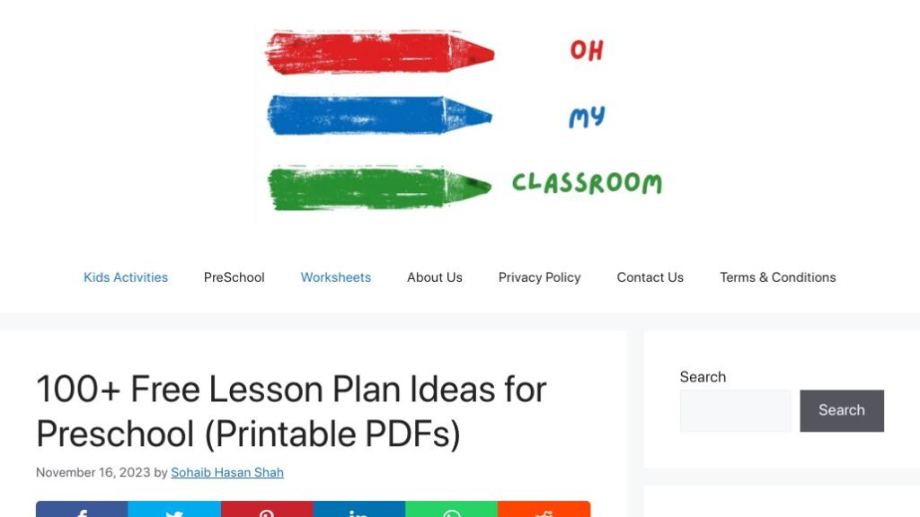 100+ Free Lesson Plan Ideas for Preschool (Printable PDFs) K12