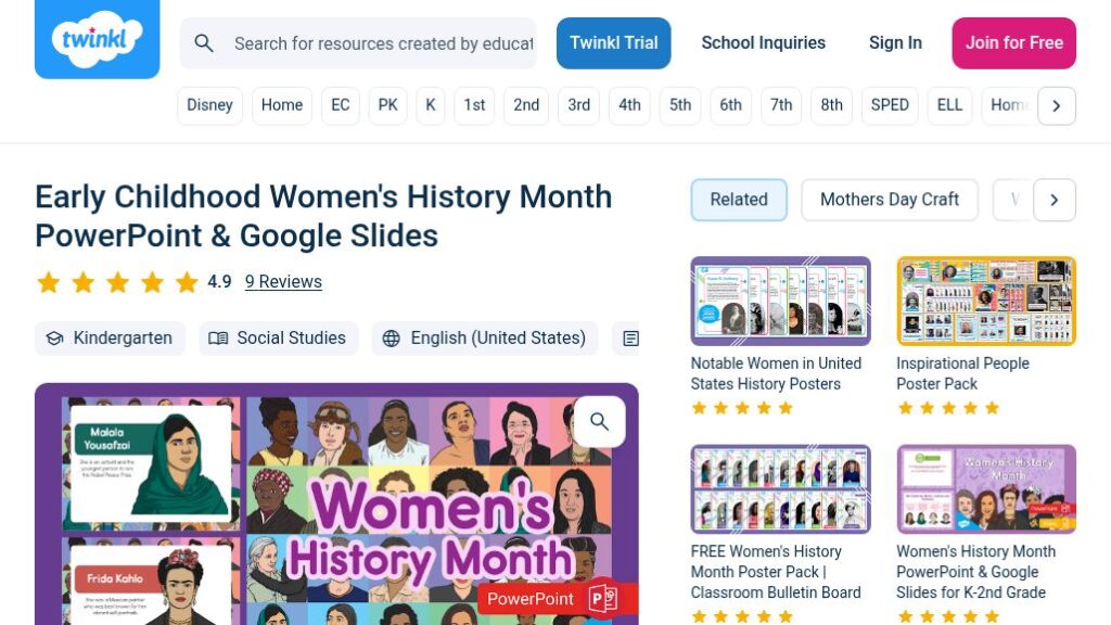 Early Childhood Women’s History Month PowerPoint & Google Slides – K12 ...